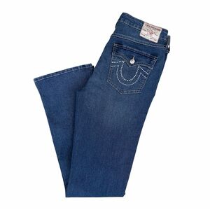 True Religion Becca Crystal Bootcut Jeans Women 30 Tall Medium Wash Mid Rise